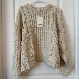 NWT merci cream sweater size large